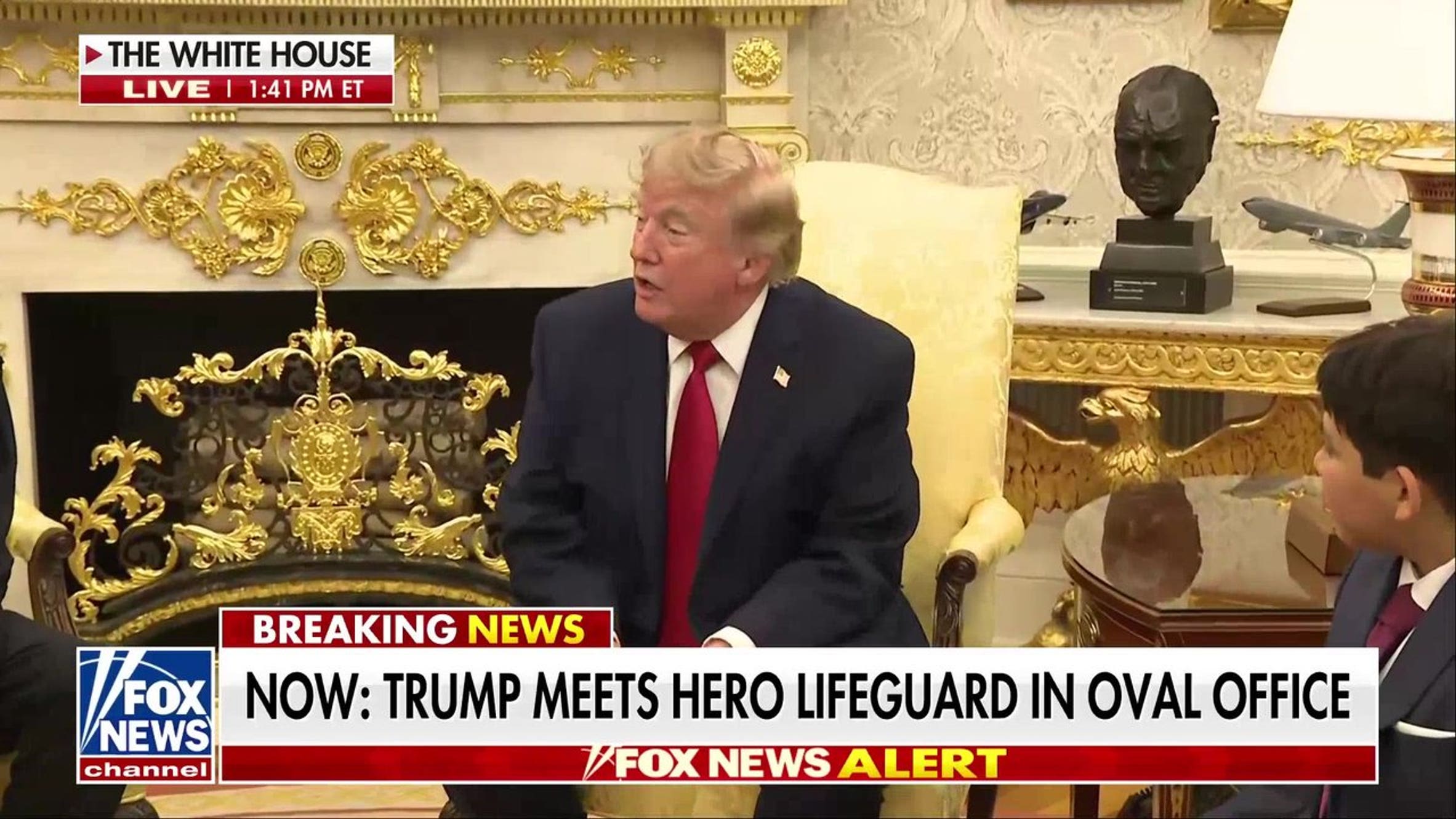 Trump honors hero lifeguard Ryder Williams in the Oval Office