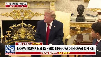 Trump honors hero lifeguard Ryder Williams in the Oval Office