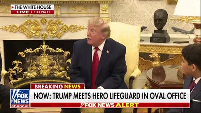 Trump honors hero lifeguard Ryder Williams in the Oval Office