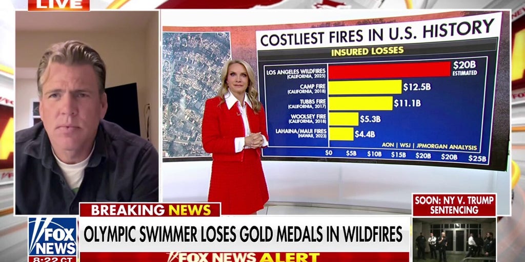 Olympic swim champ has ‘no words’ after losing everything, including medals, in wildfires