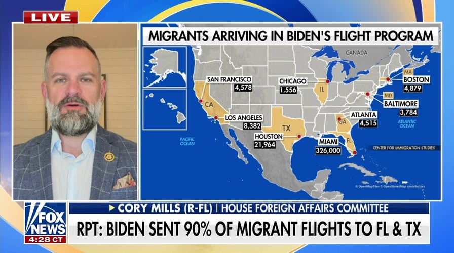 Cory Mills sounds off on Biden admin's secret migrant flights: 'Attempt to retaliate against red states'