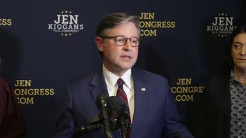 Mike Johnson slams House Dem leader over party civil war