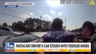 Atlanta police bodycam shows dramatic rescue of toddler from stolen car