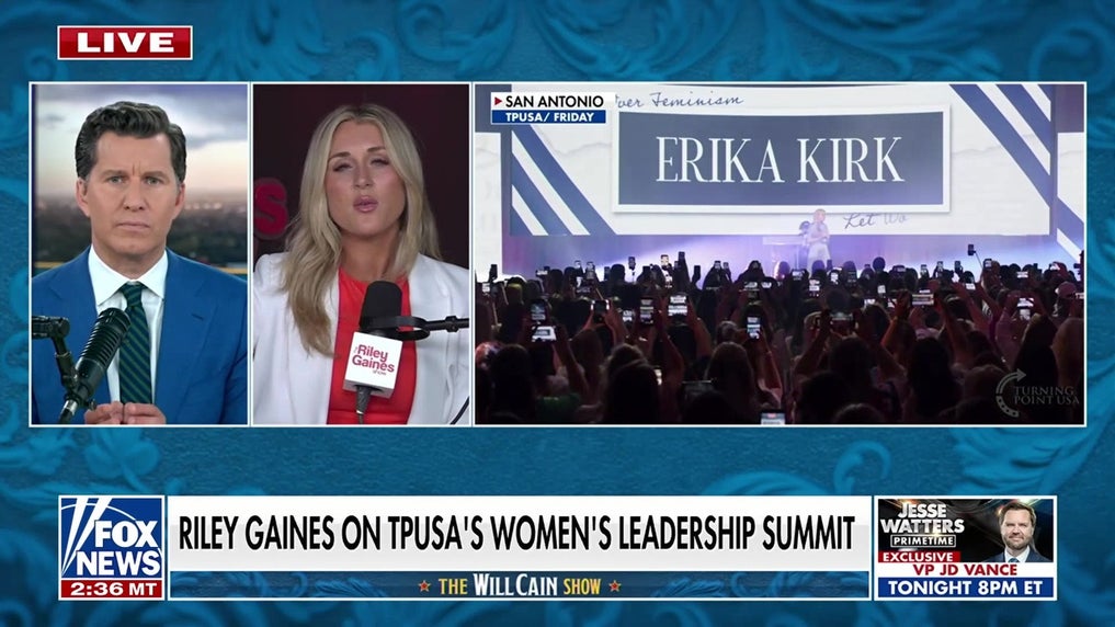 Riley Gaines exposes 'death culture' of anti-TPUSA protesters