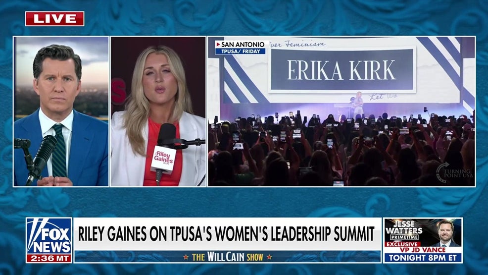 Riley Gaines exposes 'death culture' of anti-TPUSA protesters