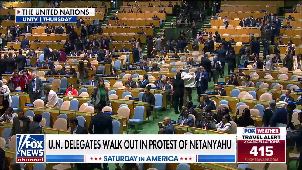 Netanyahu slams UN delegates who walked out during speech