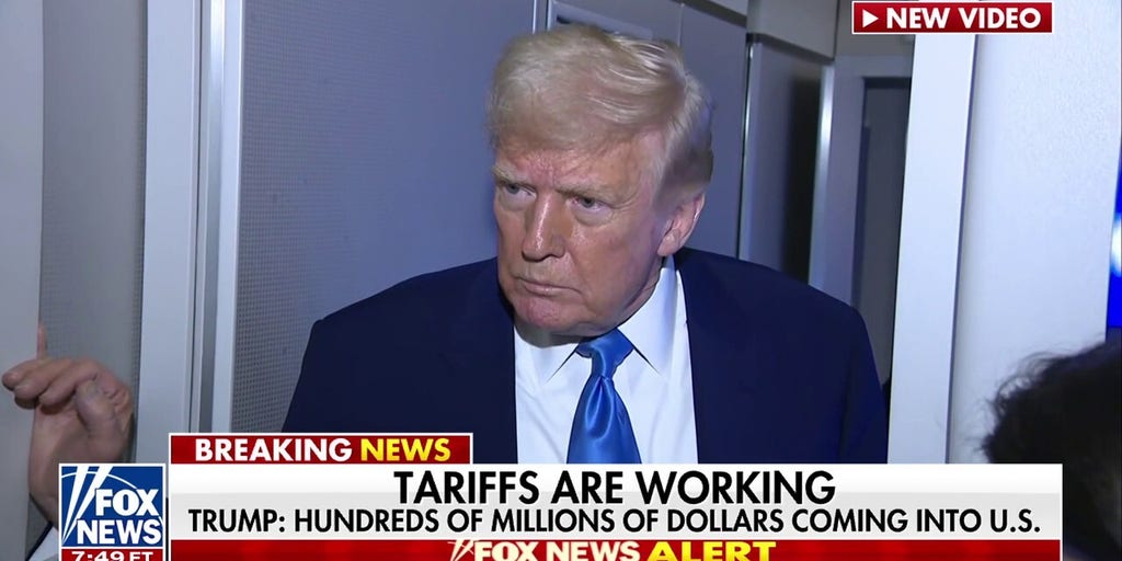 Trump speaks with reporters amid market turmoil | Fox News Video