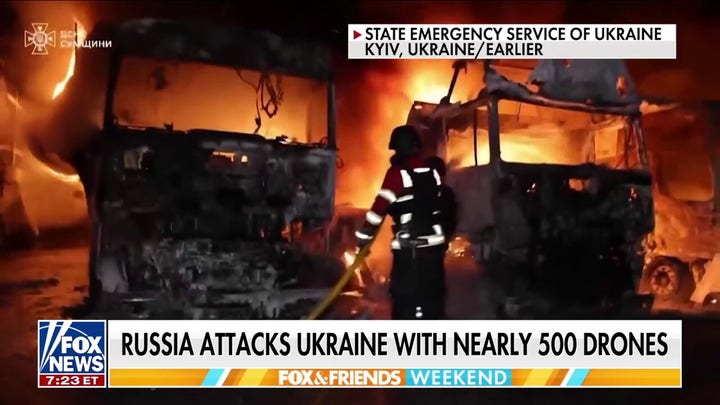 Russia launches major attack on Ukraine with 500 drones