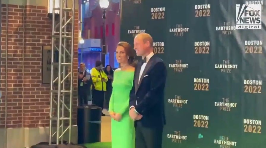 Prince William and Kate Middleton arrive at the Earthshot event in Boston