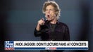 Mick Jagger warns against political lectures at concerts
