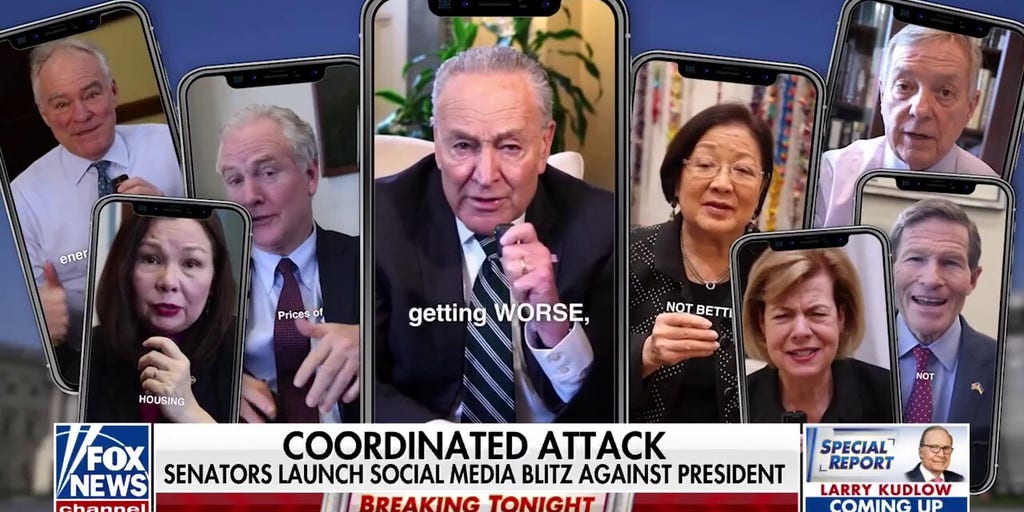 Democratic senators launch social media blitz against Trump