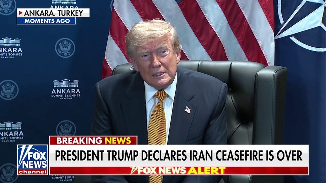Trump declares ceasefire with Iran is 'over'