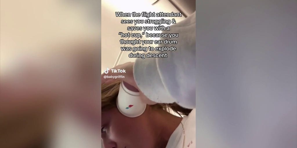 Flight attendant's 'hot cup' hack relieves passenger's ear pain