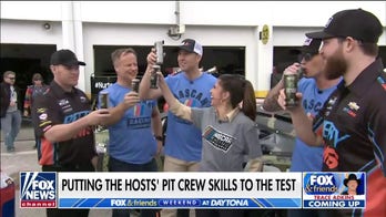 'Fox & Friends Weekend' co-hosts participate in pit crew challenge 