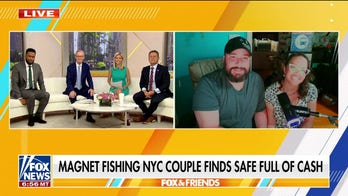 NY couple cash in on magnet fishing after pulling a safe from a Queens lake