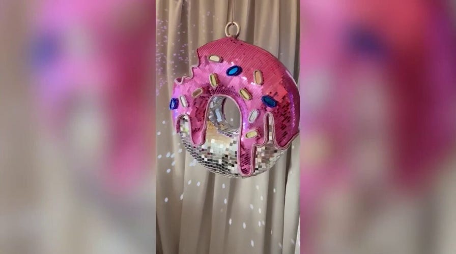 Disco ball artist makes giant food sculptures for a living