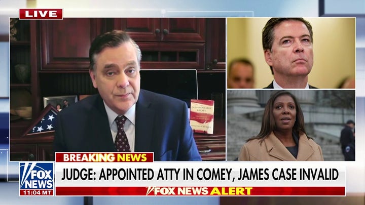 Judge drops DOJ cases against James Comey, Letitia James