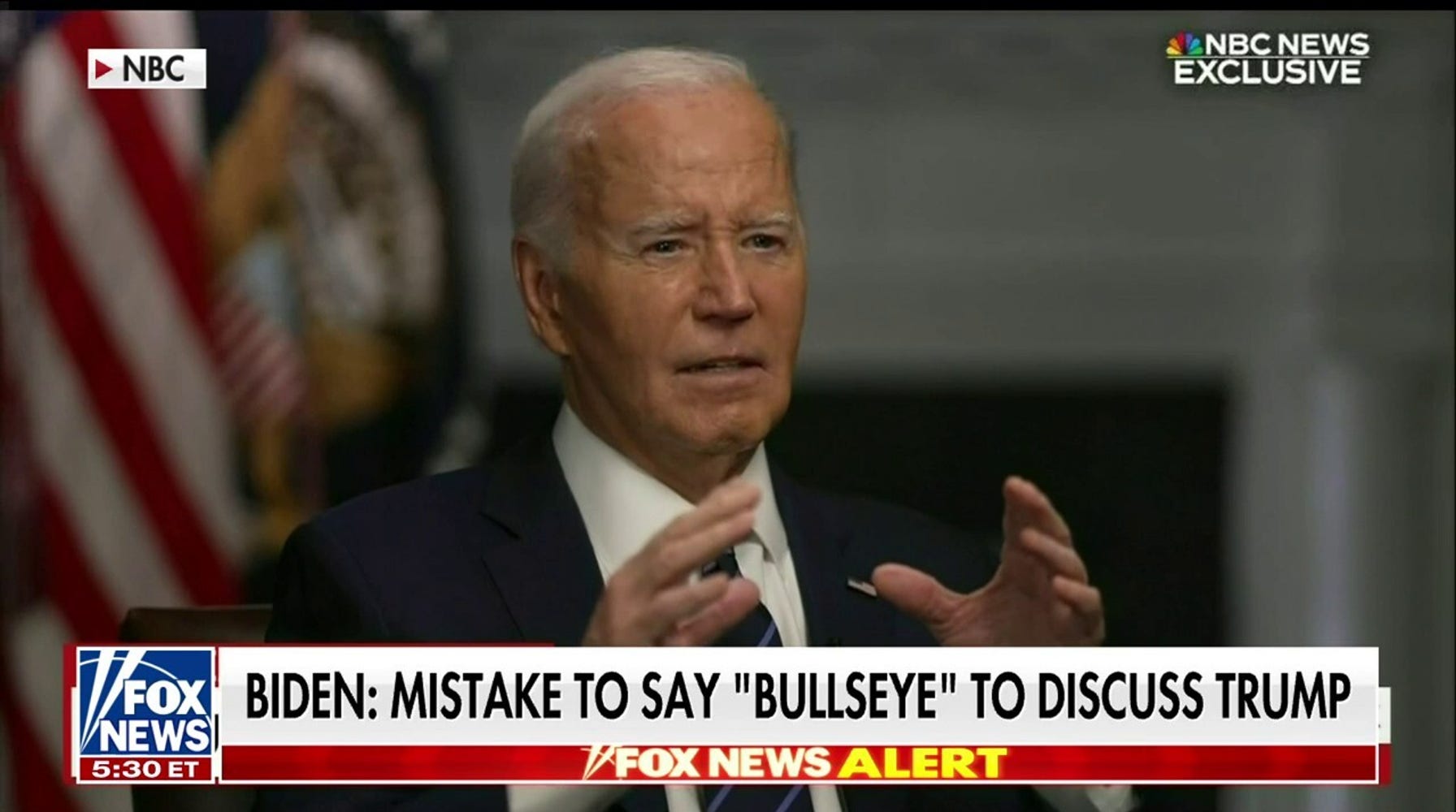 Biden Admits 'Mistake' in Referring to Trump as 'Bull's-Eye' Amidst Assassination Attempt