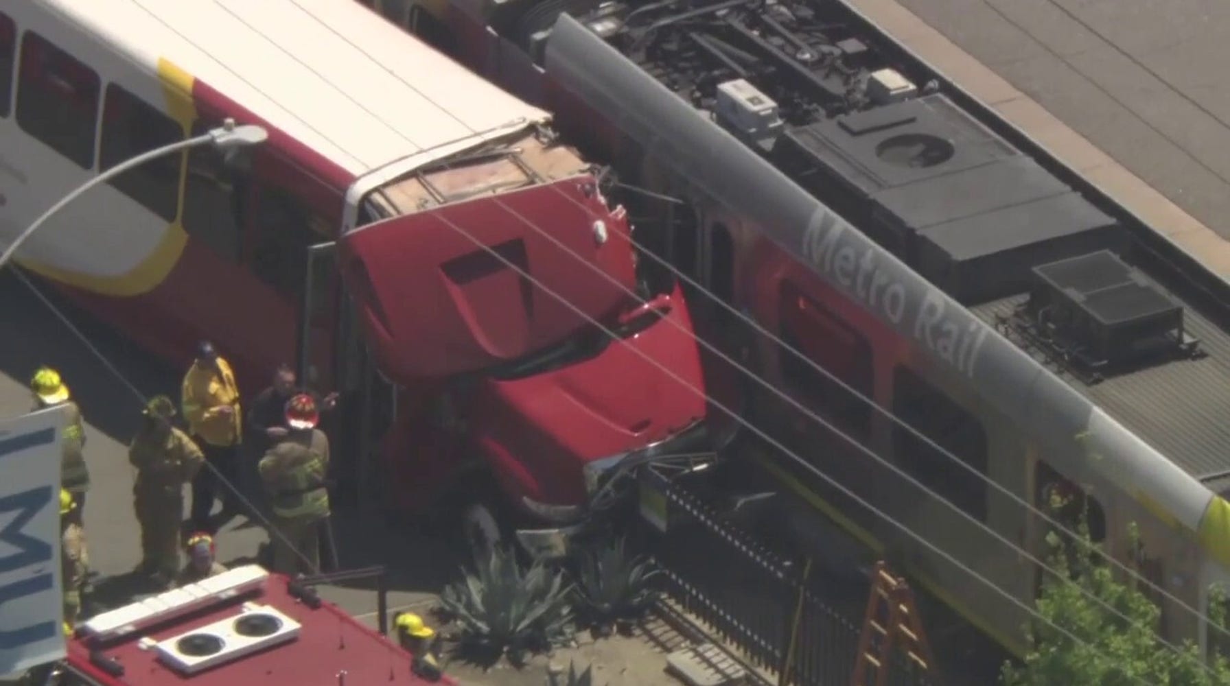 Los Angeles Bus-Train Collision Injures 55