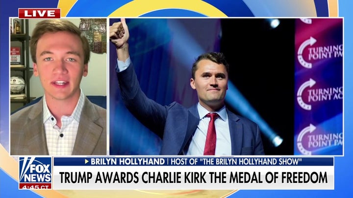 Gen Z conservative applauds Charlie Kirk's legacy after Trump's posthumous Presidential Medal of Freedom honor