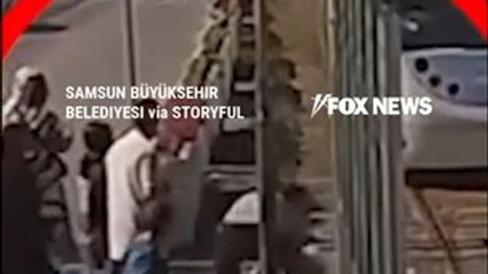 WATCH: Man SAVES child from running in front of ONCOMING train