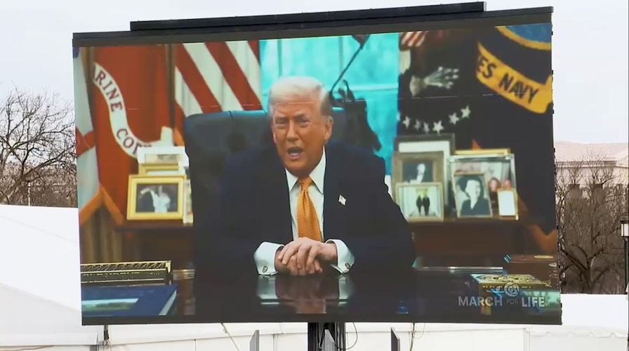 Trump addresses March for Life in pre-recorded message on pro-life 'battle'
