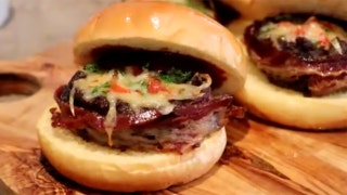Viral tailgating burger combines beer, bacon, big Texas flavor