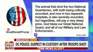 Trump vows 'animal' behind shooting of two National Guardsmen will pay