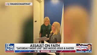 Praying for strength: Karoline Leavitt offers up a prayer before briefing