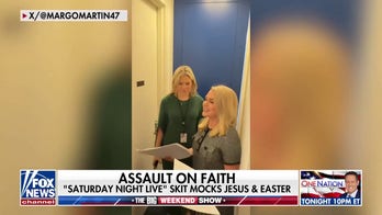 Praying for strength: Karoline Leavitt offers up a prayer before briefing