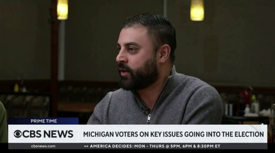 Michigan voter tells CBS News he's working 'five times harder' now than in 2020