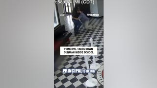 WATCH: Principal takes down school gunman
