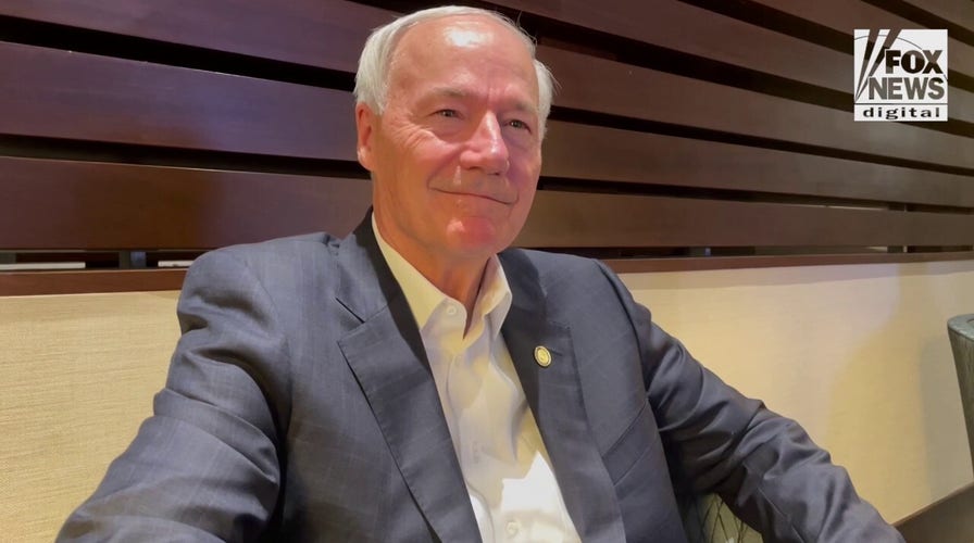 Republican Gov. Asa Hutchinson talks his platform for a potential 2024 election bid
