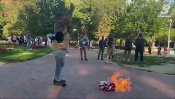 Veteran burns American flag outside White House after Trump signed jailtime order