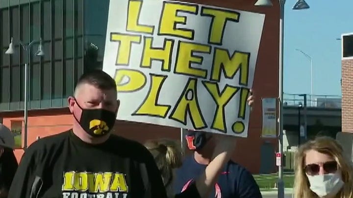 Big Ten parents demand return of football in protest outside conference headquarters