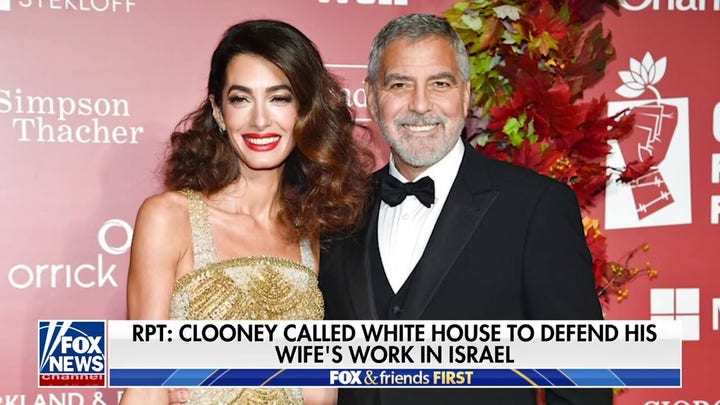Clooney calls White House to defend wife's work in Israel: report