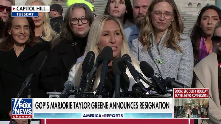 GOP's Marjorie Taylor Greene denies reports of bid for White House after announcing resignation