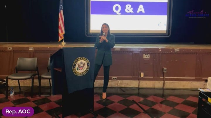 Protesters interrupt AOC town hall, speak against vote for Ukraine aide