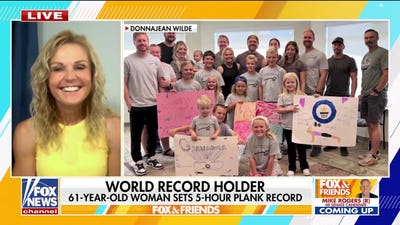61-year old grandmother beats her own planking world record