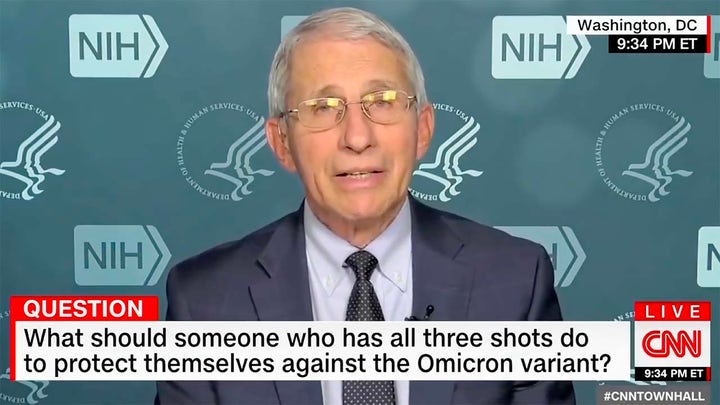 Anthony Fauci advises CNN town hall goers to wear a mask indoors even if fully vaccinated and boosted