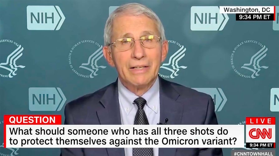 Anthony Fauci advises people attending a CNN town hall to wear a mask indoors even if fully vaccinated and boosted