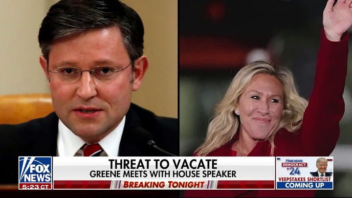 Greene meets with Speaker Johnson 