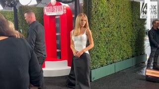 'Landman' star Michelle Randolph poses on the Critics Choice Awards red carpet