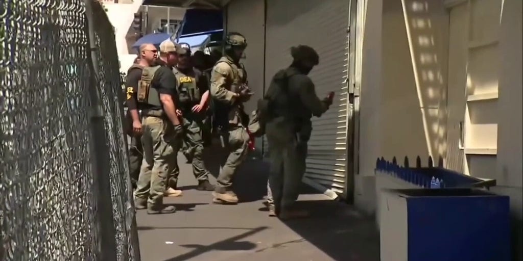 Massive raid hits Los Angeles 'open-air drug market' as authorities target gangs and dealers