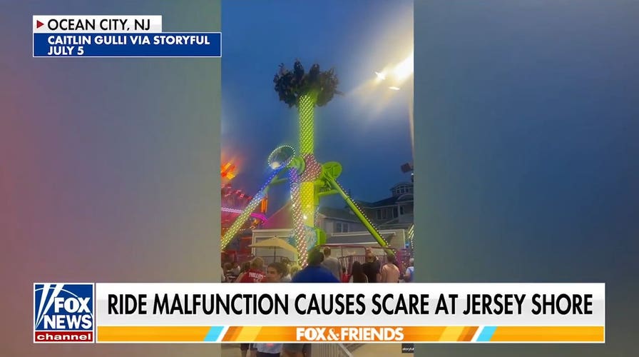 Jersey Shore ride malfunction leaves riders stuck upside down