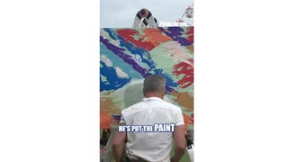 Artist paints ‘The Goat,' celebrating America 250 at the Great American State Fair