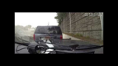 WATCH: Tennessee patrol cruiser blindsided during interstate traffic stop