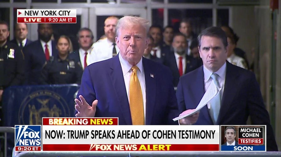 Trump speaks outside of the courthouse ahead of day 2 of Michael Cohen’s testimony
