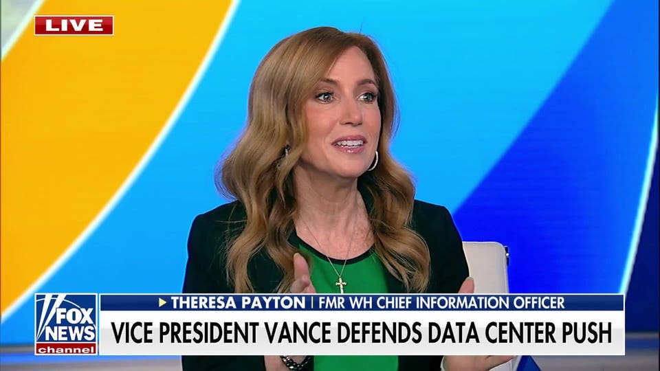 Theresa Payton reacts to Vance's AI data center push