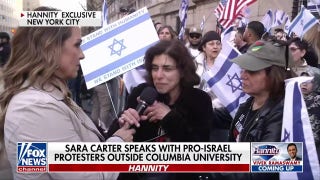 Sara Carter talks to pro-Israel protesters outside Columbia in NYC - Fox News
